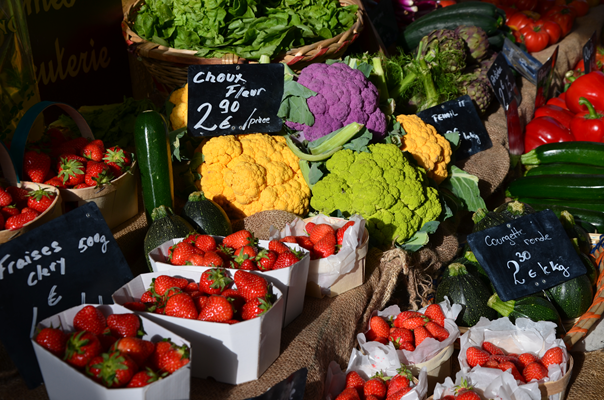 Marché légumes et fruits